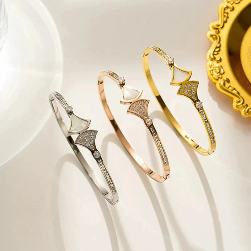 Ethnic Seashell Scallop Bracelet Silver