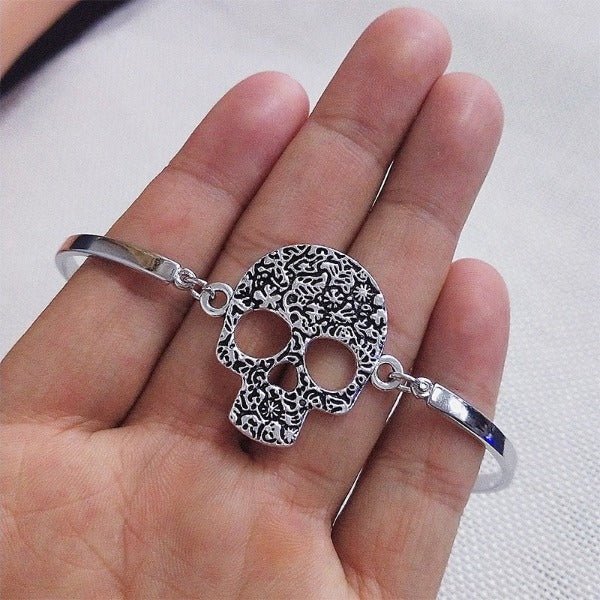 Women's Silver Skull Bracelet