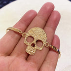 Women's Gold Skull Bracelet