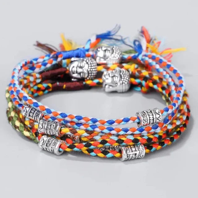 Braided Tibetan Lucky Charm Bracelet 