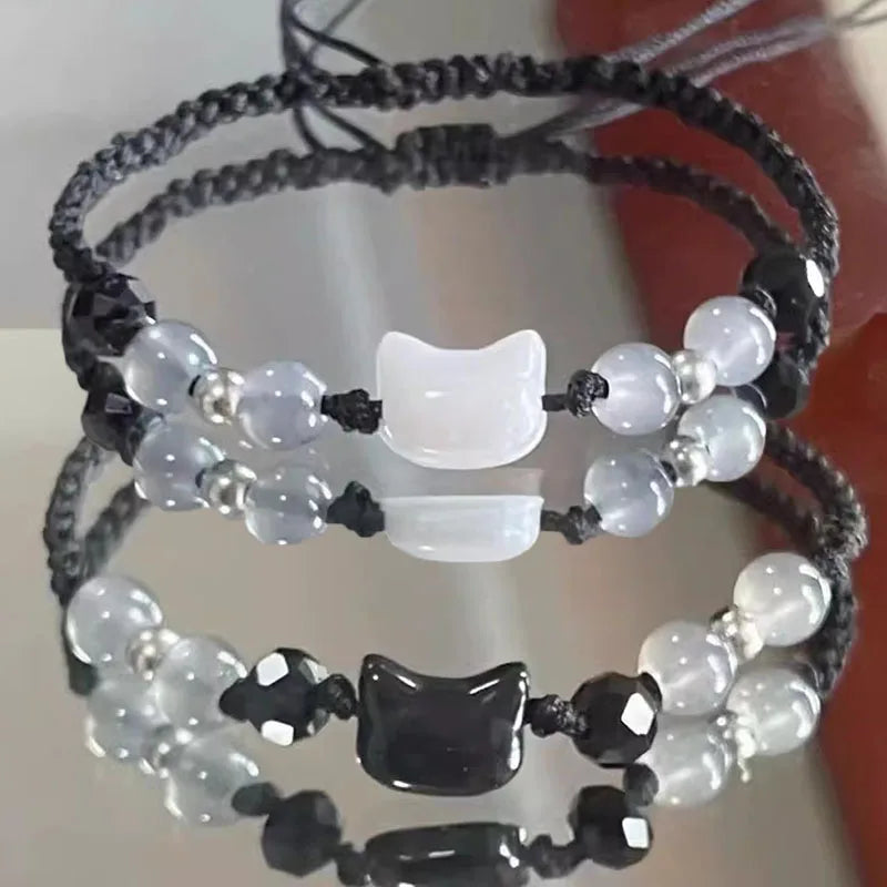 Braided Cat Moonstone Bracelet 1
