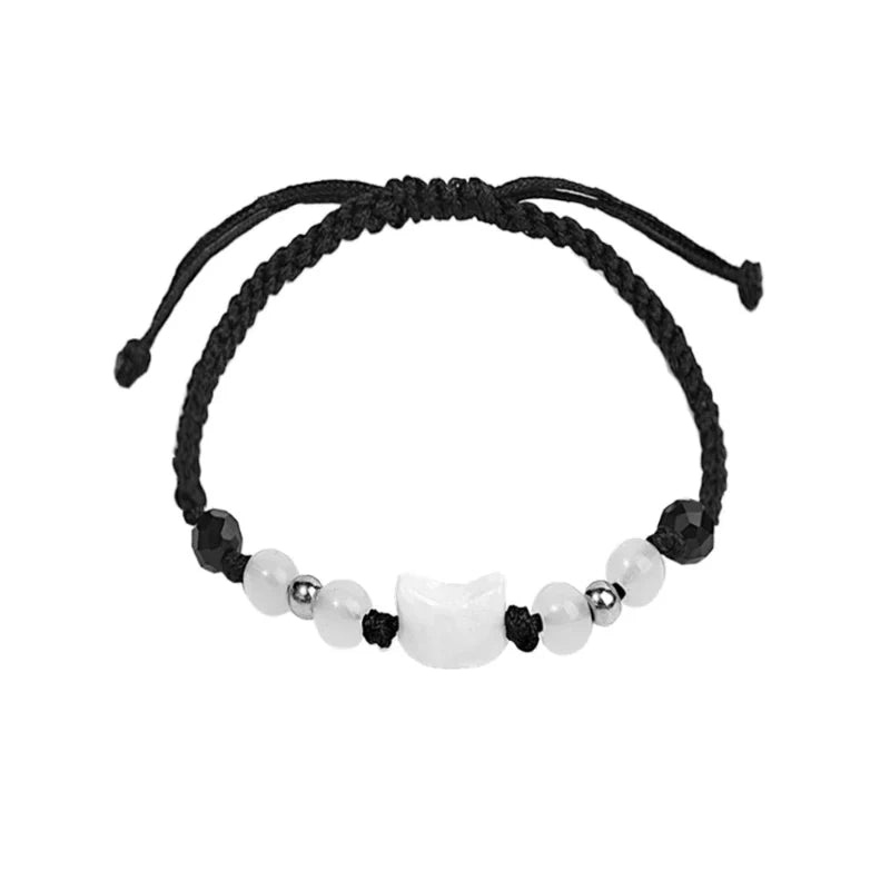 Braided Cat Moonstone Bracelet 1