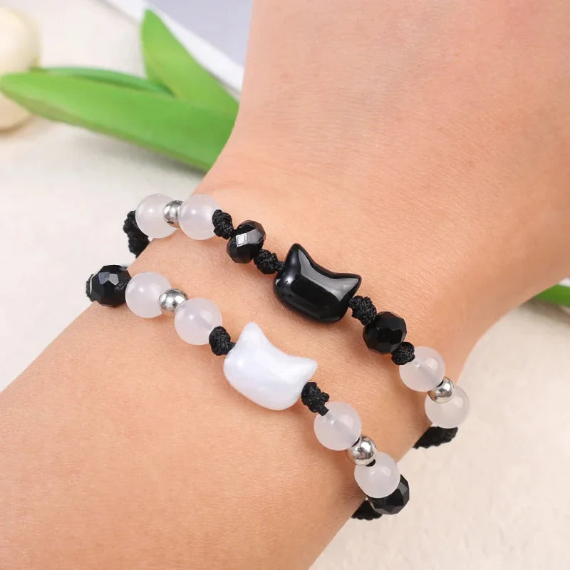 Braided Cat Moonstone Bracelet 1