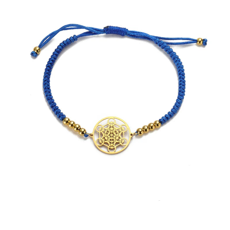 Women's Colored Metatron's Cube Bracelet Blue
