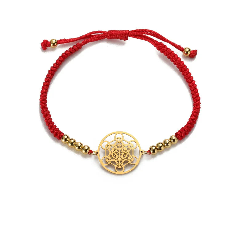 Women's Colored Metatron's Cube Bracelet Red