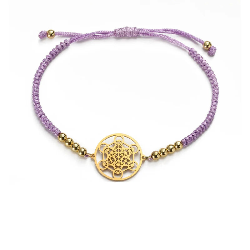 Women's Colored Metatron's Cube Bracelet Purple