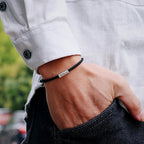 Braided Curb Bracelets for Couples "Love" 