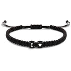 Braided initial bracelet e