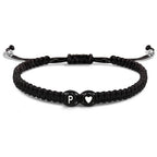 Braided initial bracelet p