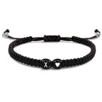Braided initial bracelet x