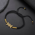 Braided Triple Moon Sorcery Wiccan Chain Bracelet black