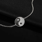 Yin Yang Bracelet with Rhinestones