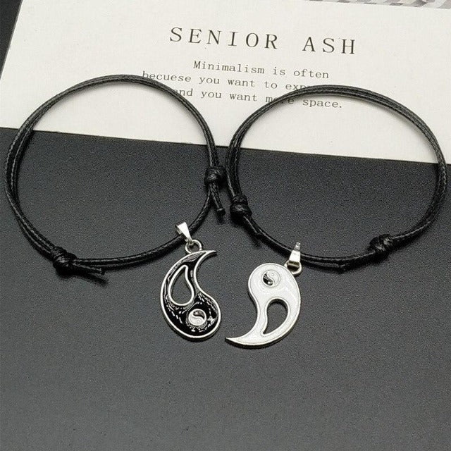 Separable Yin Yang Couple Bracelet