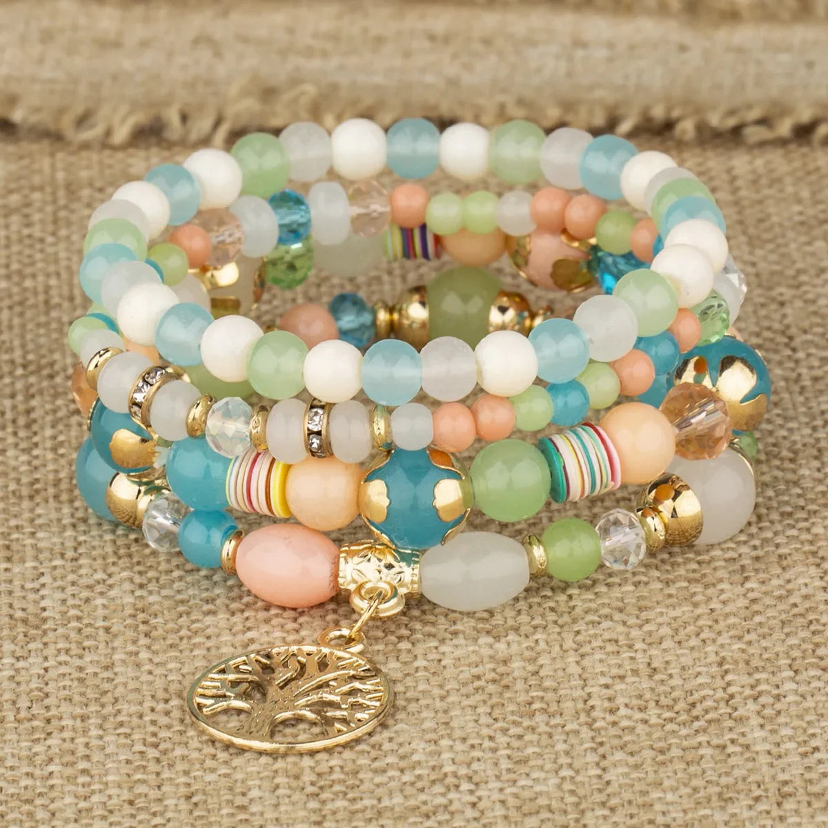 Bracelets with Multicolor Tree of Life