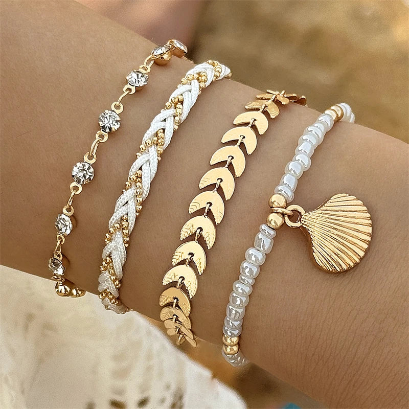 Bohemian Style Bracelets white
