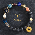 Lava Stone Bracelets 12 Constellations Astrological Zodiac Signs Aries