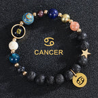 Lava Stone Bracelets 12 Constellations Astrological Zodiac Signs Cancer