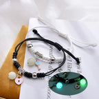 Couples' Bracelets with Glowing Bead, Heart and Key Chain 1
