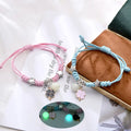 Couples Bracelets with Glowing Beads Flower Chain Bracelet