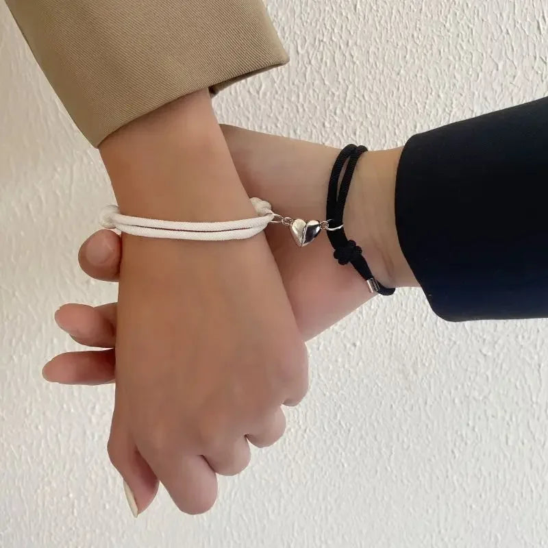 Couples and Friends Bracelets Magnetic Heart Chain Bracelet 1