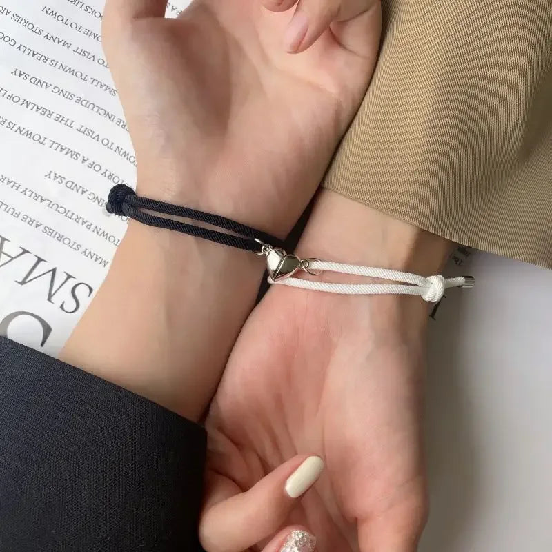 Couples and Friends Bracelets Magnetic Heart Chain Bracelet