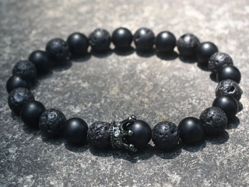 Bracelets for Couples Curb Chain Crown King & Queen