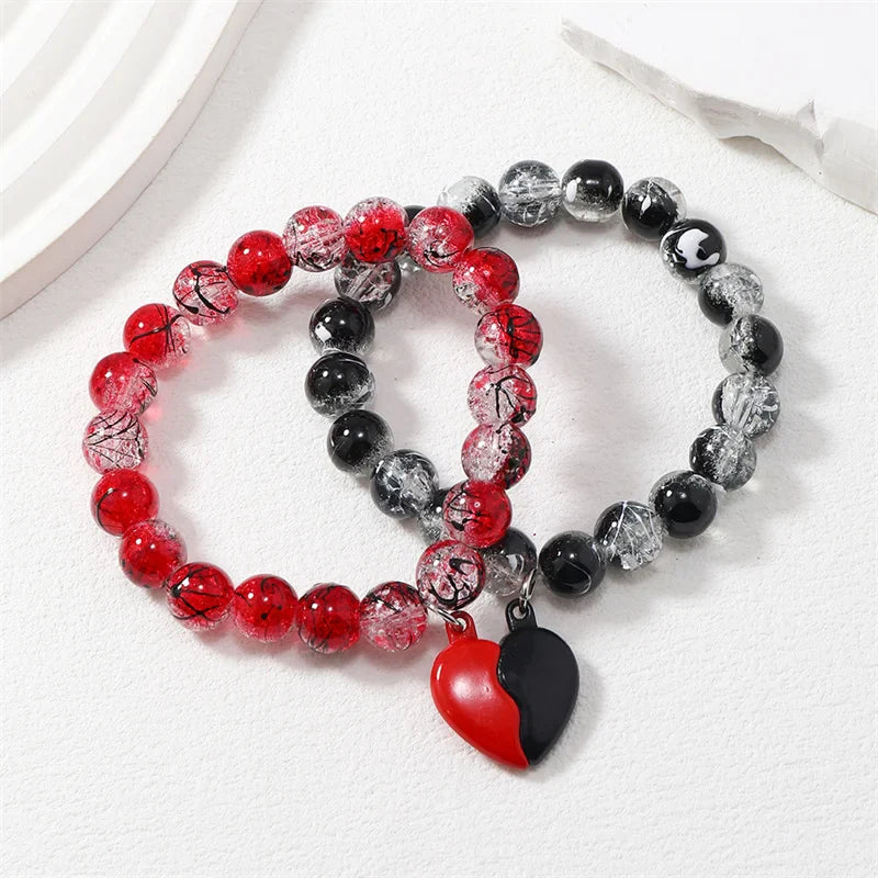 Romantic Magnetic Link Bracelets for Couples 1