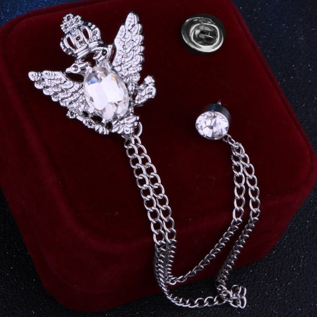 Bird Lapel Pin – Elegant Suit Brooch
