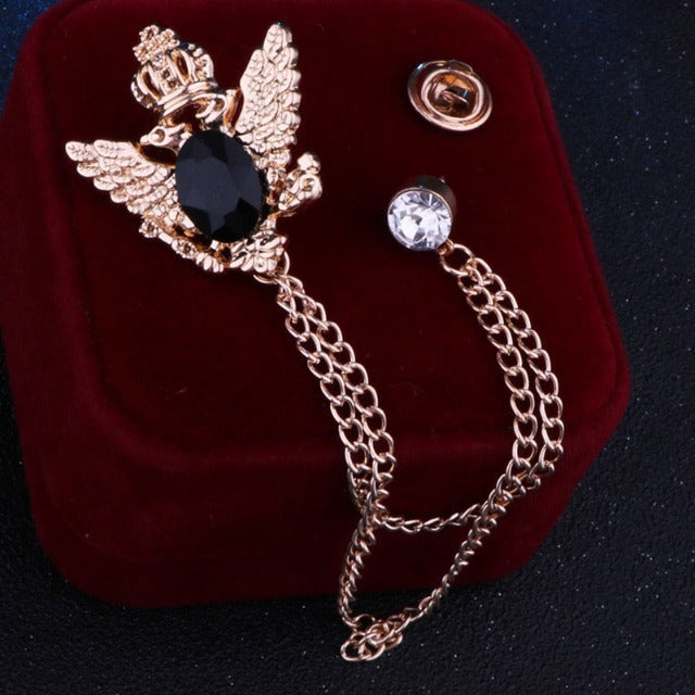 Bird Lapel Pin – Elegant Suit Brooch