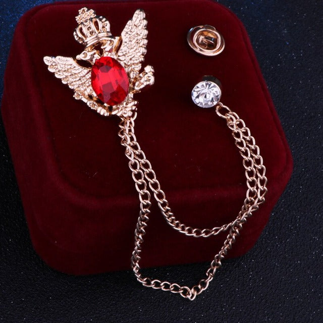Bird Lapel Pin – Elegant Suit Brooch