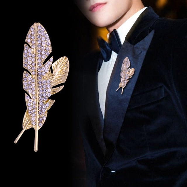 Costume Brooch Feather