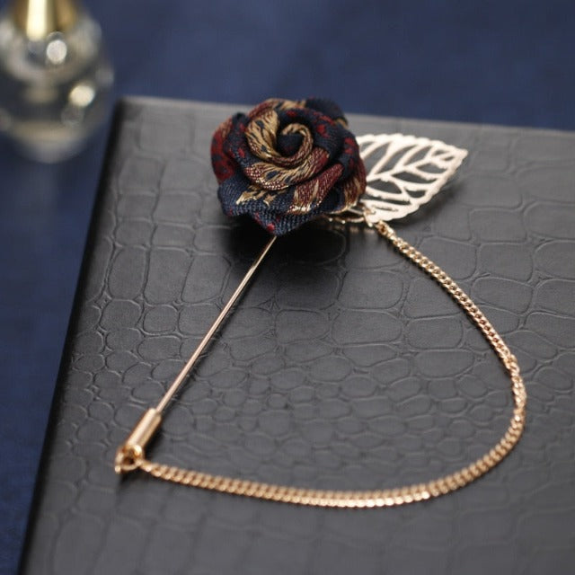 Multicolored Pink Suit Brooch