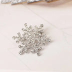 Winter Snowflake Brooch for Women Silver