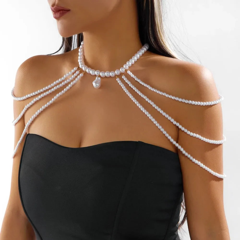 Women's shoulder chain - Jewelry for the collarbone & shoulder