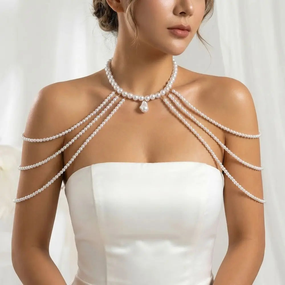 Women's shoulder chain - Jewelry for the collarbone & shoulder