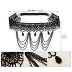 Black lace thigh chain - women’s leg jewelry