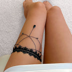 Black Thigh Chain - Thigh Jewelry Body Thigh Women Leg