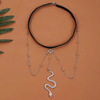 Snake Leg Thigh Chain - Women's Thigh Body Jewelry silver