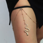 Snake Leg Thigh Chain - Women's Thigh Body Jewelry gold