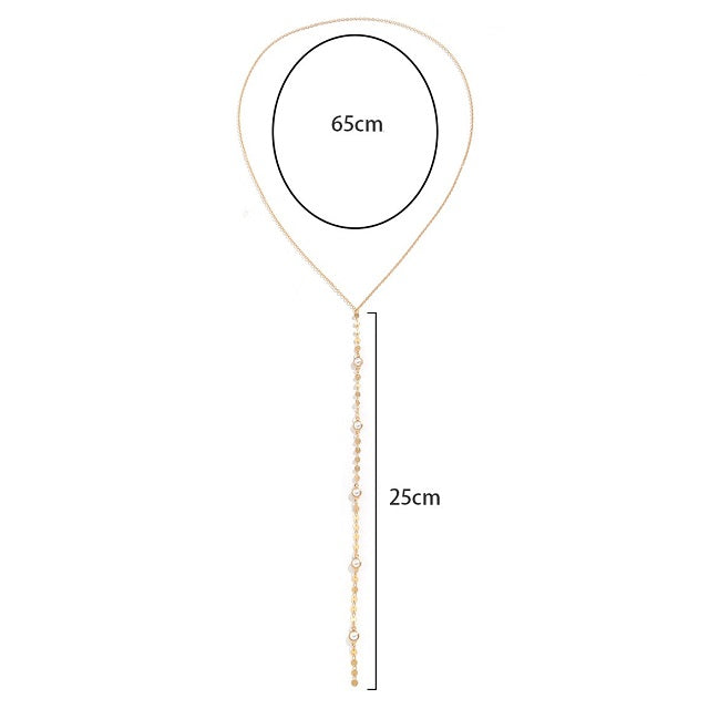 Necklace Chain with Pearls for Women