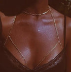 Women’s Cleavage Chain Breast Necklace gold