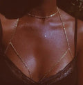 Women’s Cleavage Chain Breast Necklace silver