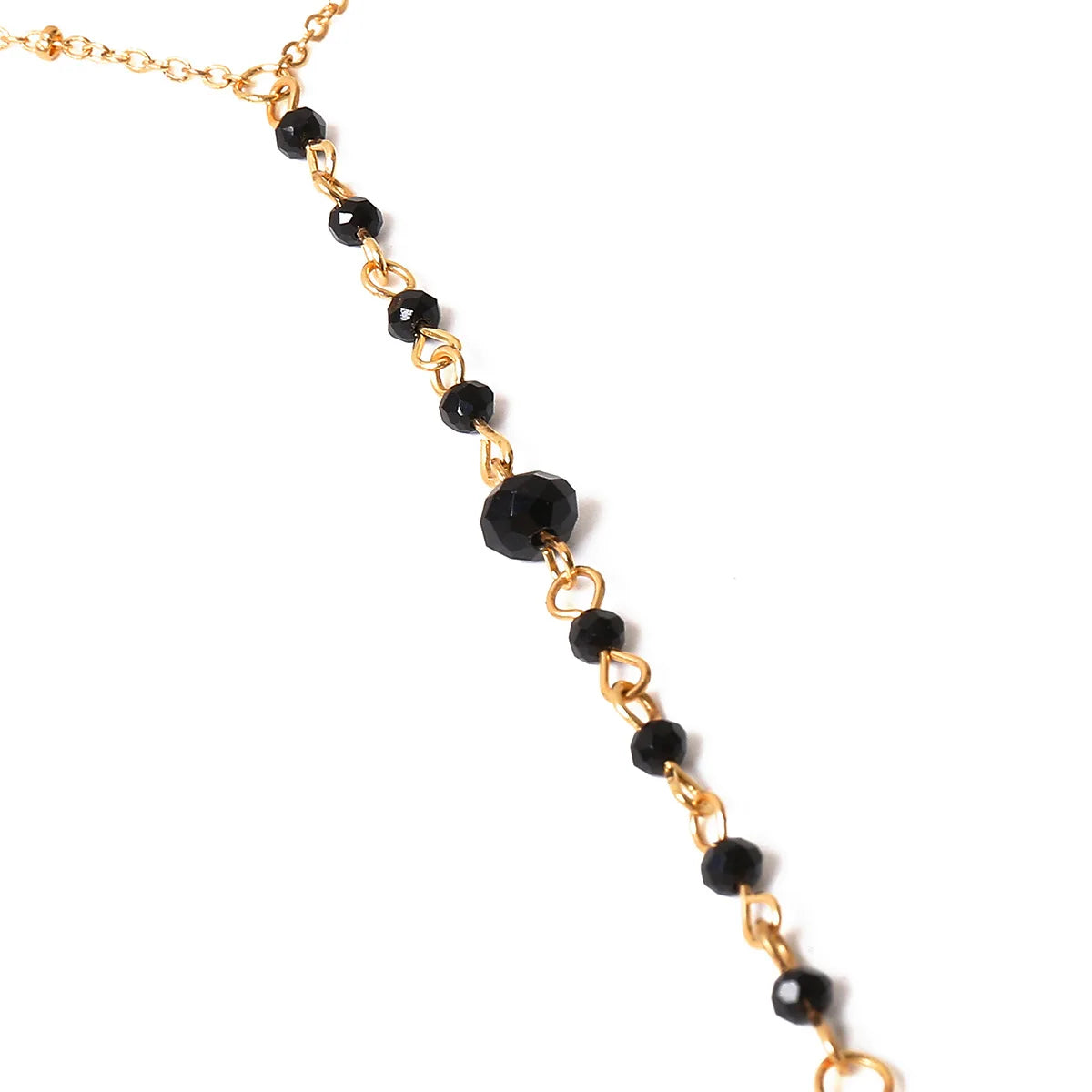Women’s Neck Chain Black Gold Necklace