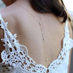 Gold Beaded Back Chain for Women