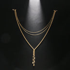 Back Necklace Chain Women’s Back Ornament gold