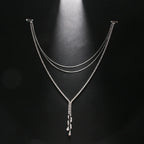 Back Necklace Chain Women’s Back Ornament silver