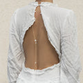 Women's Back Necklace Back Ornament Chain Silver Beads