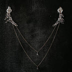 Back Chain Wedding Necklace Back Ornament Women Silver