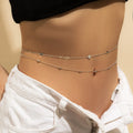 Silver Hip Chain - Women's Waist and Belly Jewelry
