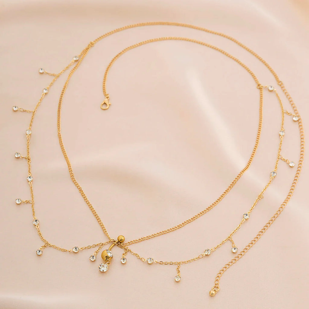 Hip and belly chain - waist and belly jewelry for women 